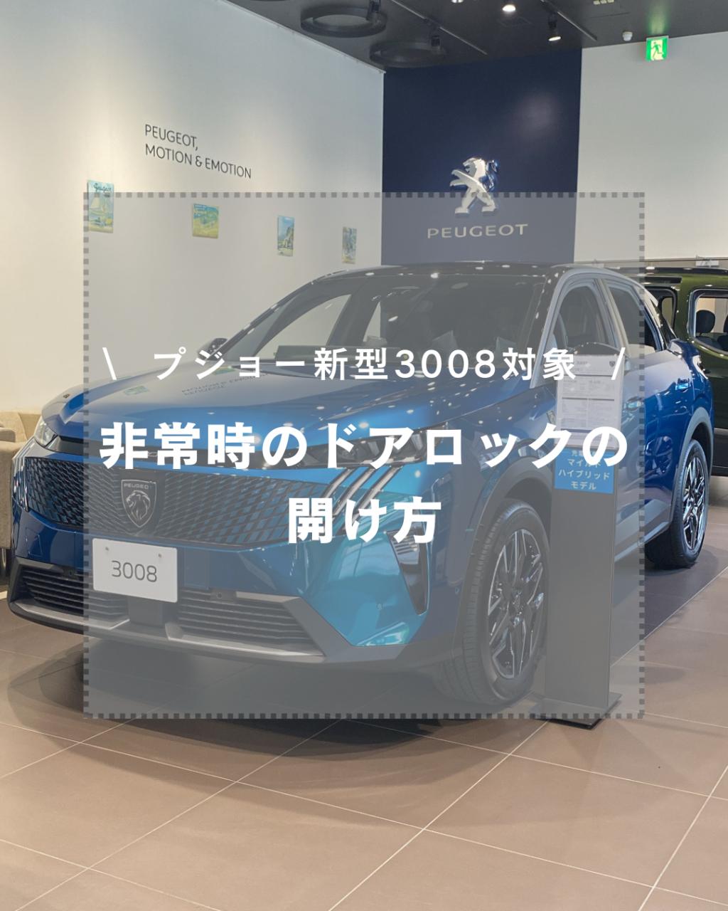 【NEW 3008】非常時のドアロックの開け方📝